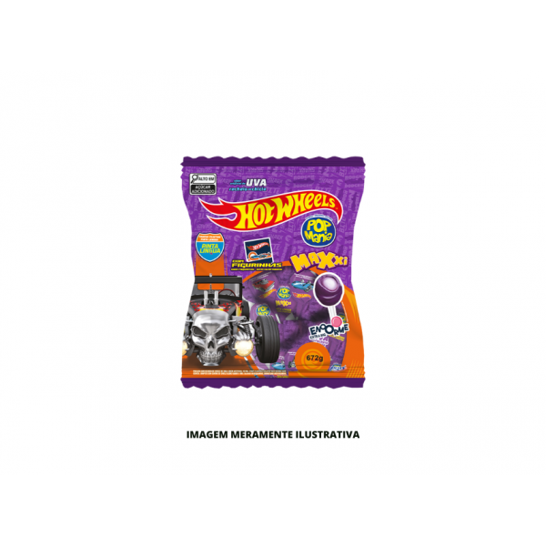 PIRULITO - RICLAN - 672g POP MANIA MAXXI HOT WHEELS UVA